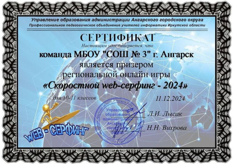 "Скоростной web-серфинг - 2024".